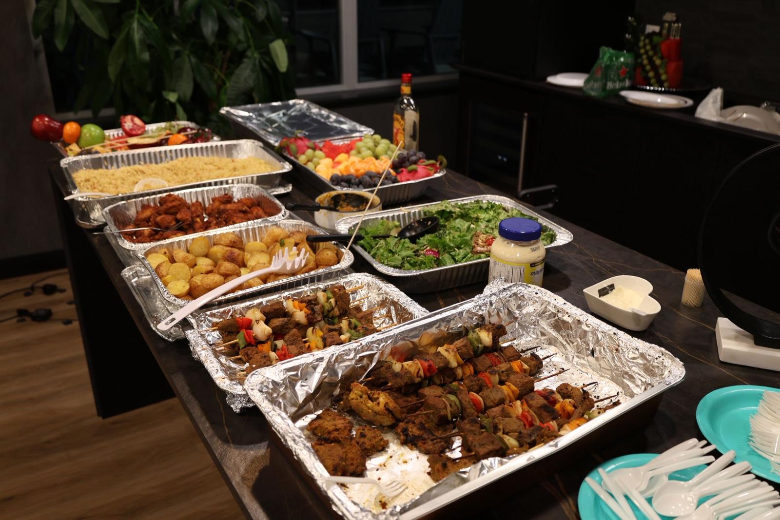Food prepared for a community event