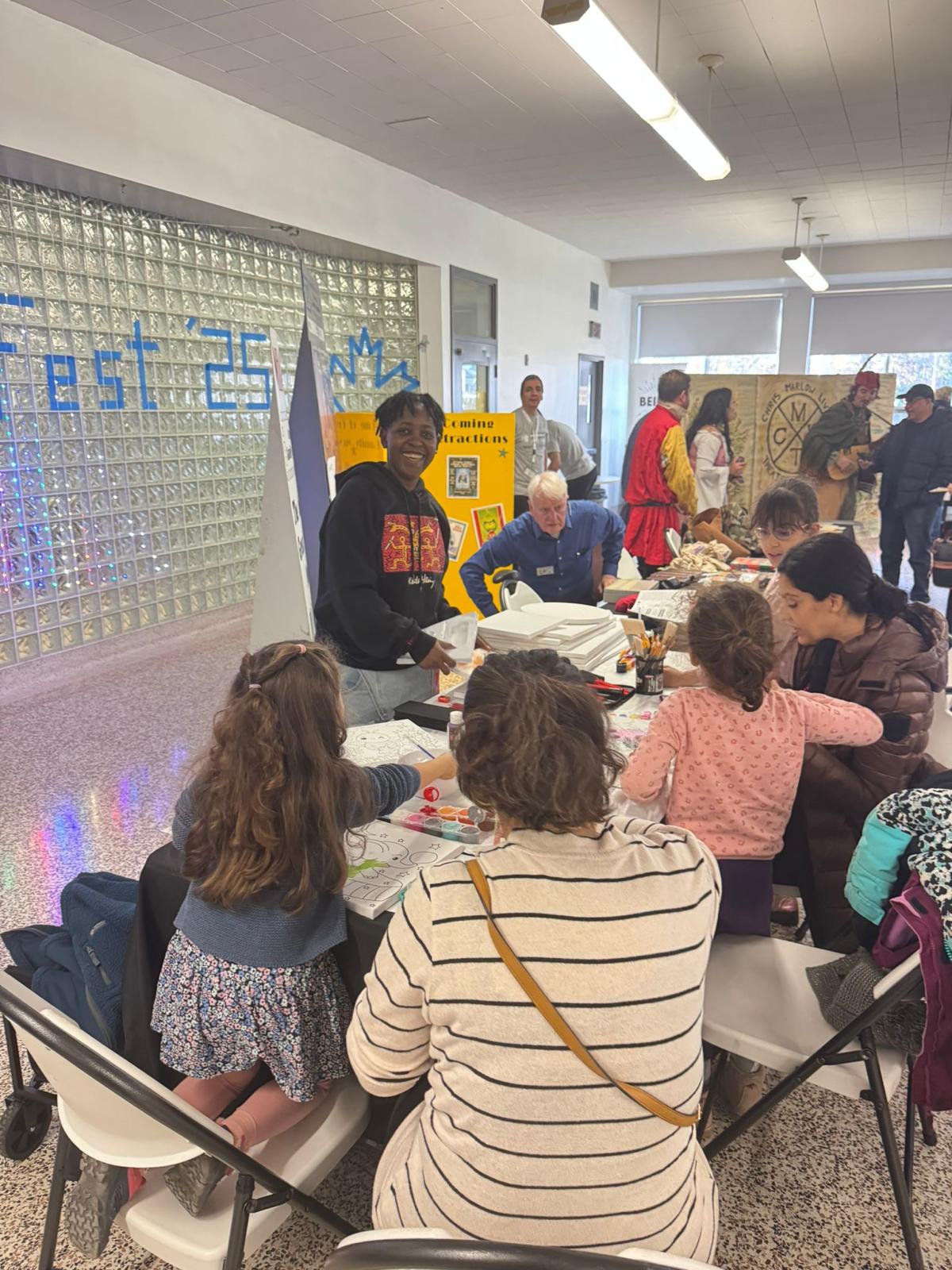 Community art activity with youth and families
